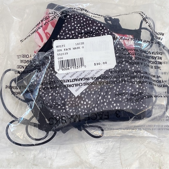 Intermix Floral Jersey Face Mask 3 Pack NEW - Picture 4 of 15